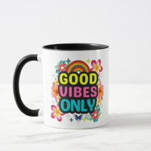 Good Vibes Only Mug - Colorful Rainbow Coffee mug
