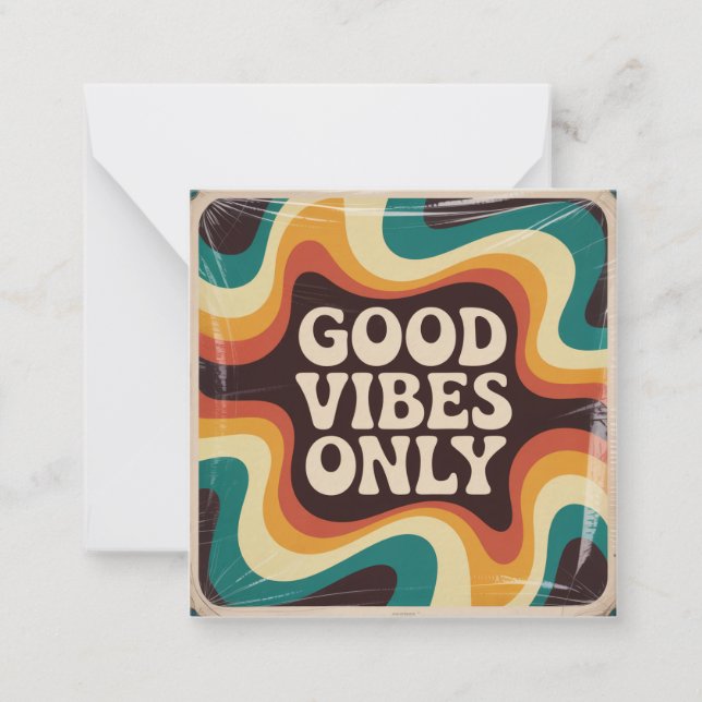Good Vibes Only Note Card (Front)
