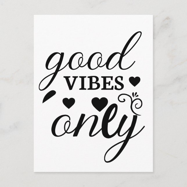 Good Vibes Only  Postcard (Front)