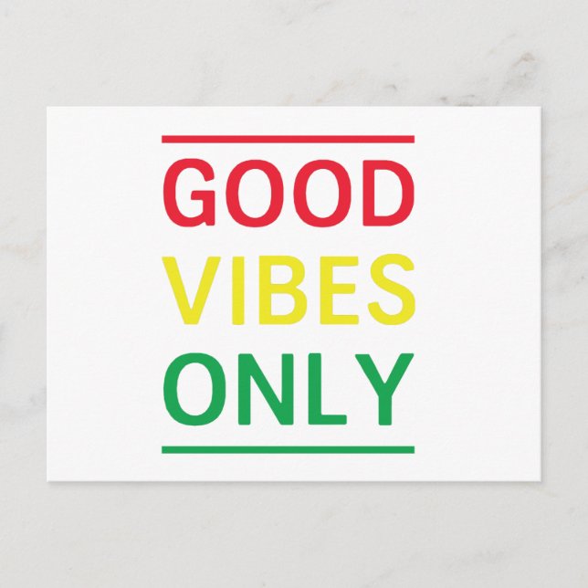 Good Vibes Only Postcard (Front)