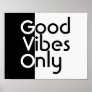good vibes only poster trendy hipster decor
