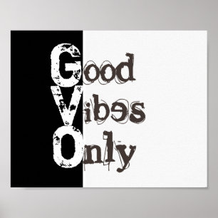 good vibes only poster trendy hipster decor