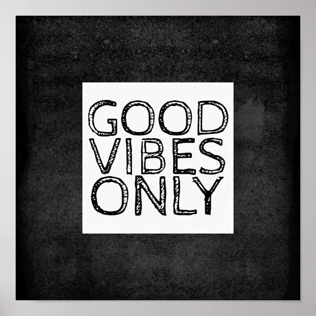 good vibes only quote poster wall art (Front)
