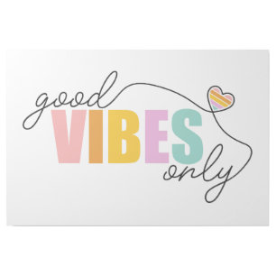Good Vibes Only Rainbow Heart Gallery Wrap