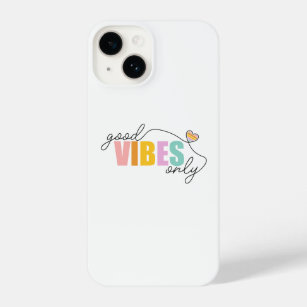 Good Vibes Only Rainbow Heart iPhone 14 Case