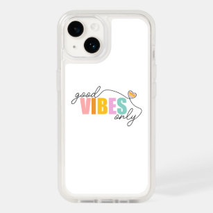 Good Vibes Only Rainbow Heart OtterBox iPhone 14 Case