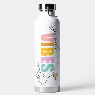 Good Vibes Only Rainbow Heart Water Bottle