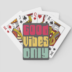 Good Vibes Only Rainbow Playing Cards
