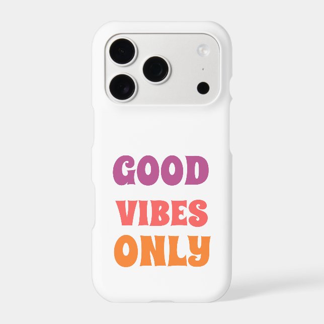 Good Vibes Only Retro Typography Phone Case (Back)