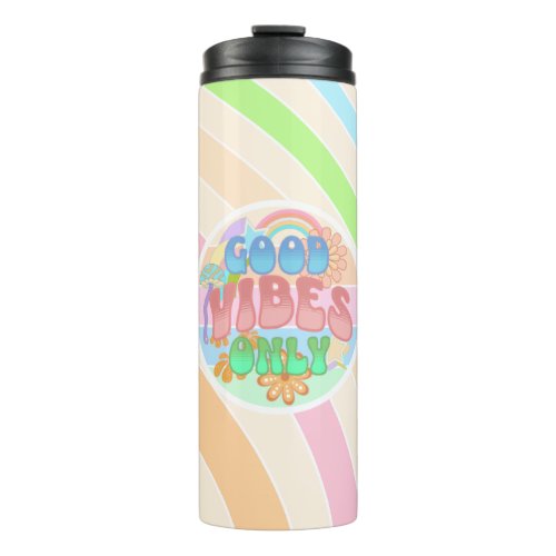 Good Vibes Only  Retro Vintage  Thermal Tumbler