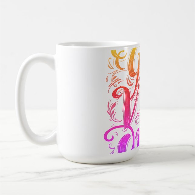 Good Vibes Only Script Badge Coffee Mug (Left)