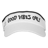 GOOD VIBES ONLY sports sun visor cap | custom hat