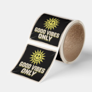 Good Vibes Only Square Sticker