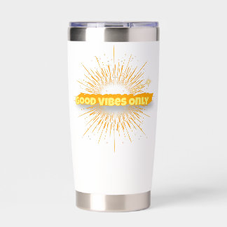 Good Vibes Only – Sunny Motivational Water Bottle Insulated Tumbler