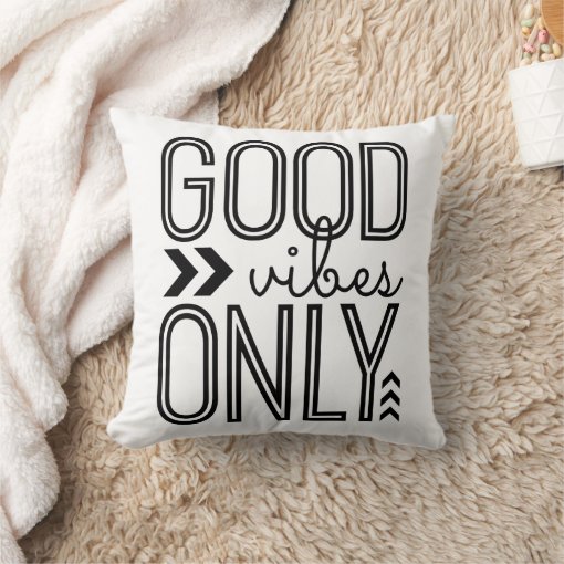 Good Vibes Only Throw Pillow 