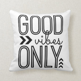 good vibes throw pillow