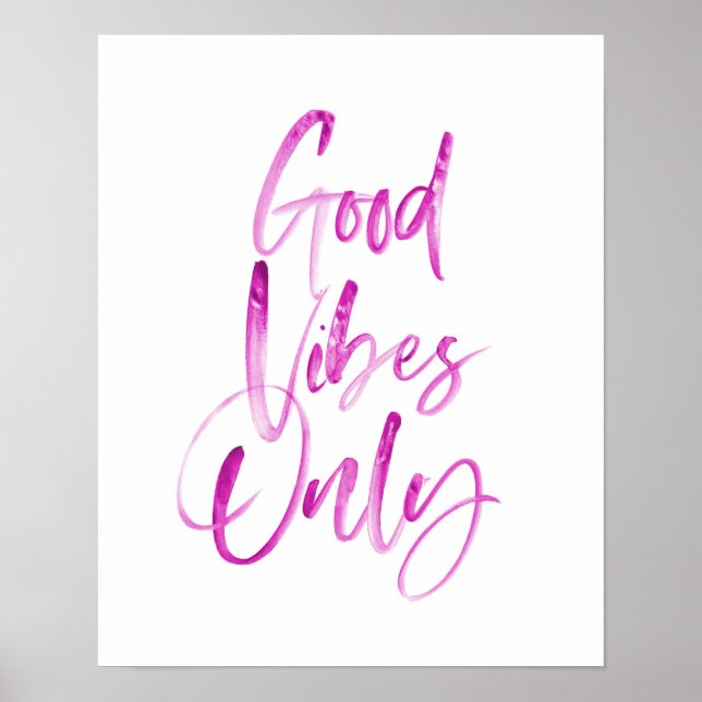 Good Vibes Only typography art print (Front)