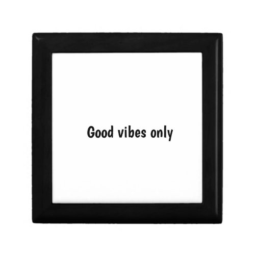 Good Vibes Only Typography Design Gift Box
