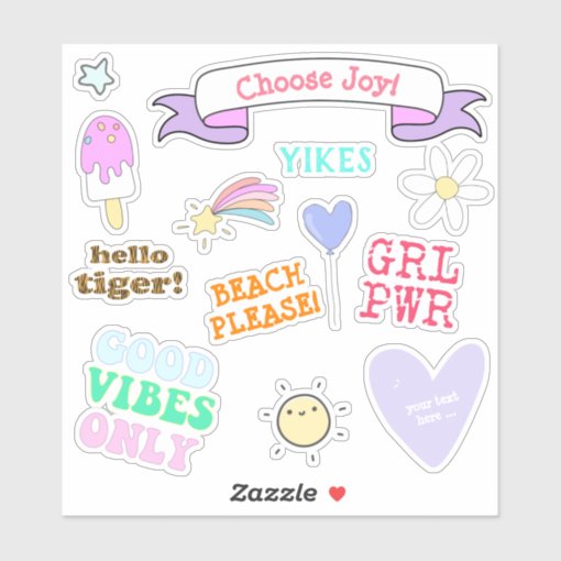 Good Vibes Only Vsco Girls Sticker Zazzle 4966