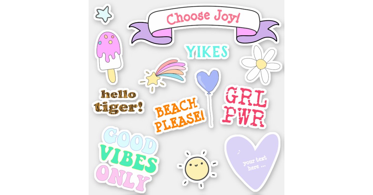Girly Girl Printable Stickers Girly Cute Stickers Aesthetic Stickers Preppy  Stickers VSCO Girl Stickers Cute Printable Stickers 