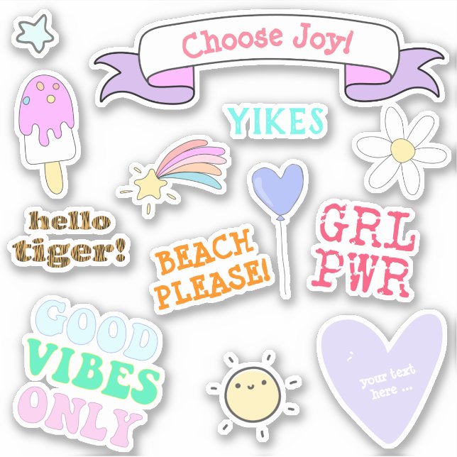 Good Vibes Only - VSCO Girls Sticker (Front)