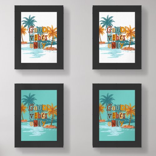 Good vibes only  wall art sets