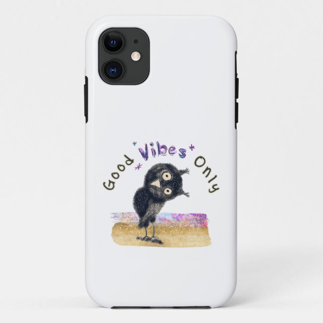 Good Vibes Only with Curious Owl Case-Mate iPhone Case (Back)