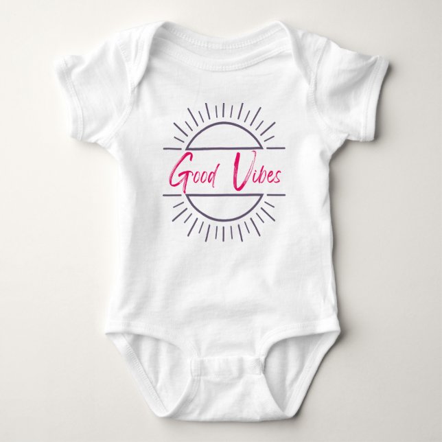 Good Vibes Onsie Baby Bodysuit (Front)