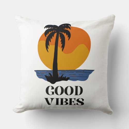Good vibes pillow design 