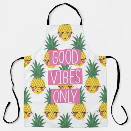 Good Vibes Pineapples Summer Pattern Apron