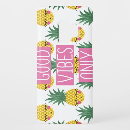 Good Vibes Pineapples Summer Pattern Case_Mate Samsung Galaxy S9 Case