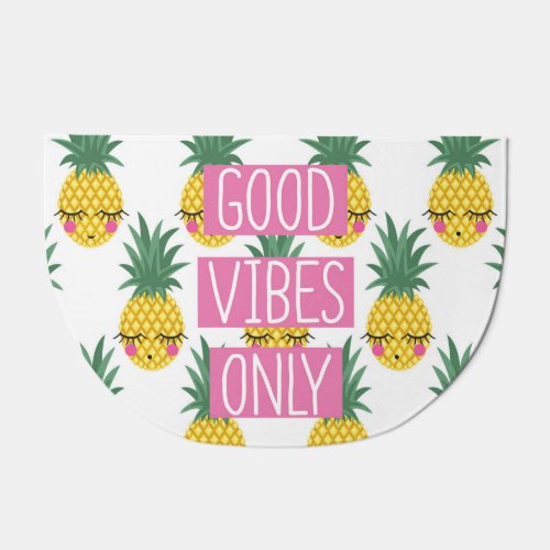 Good Vibes Pineapples Summer Pattern Doormat