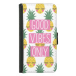 Good Vibes Pineapples Summer Pattern Samsung Galaxy S5 Wallet Case