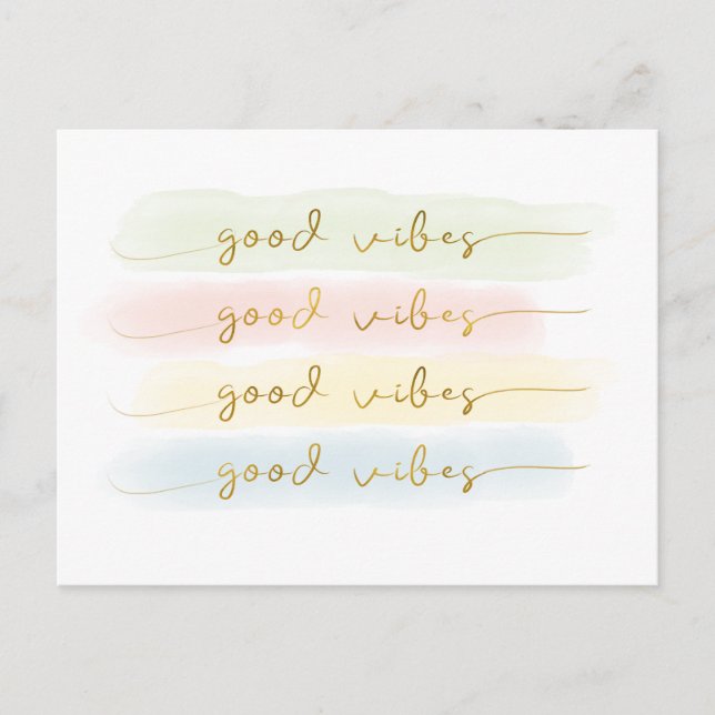 *good vibes* postcard motivation Good mood (Front)