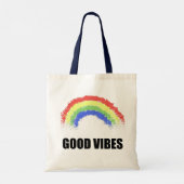 Good Vibes Rainbow Tote Bag (Back)