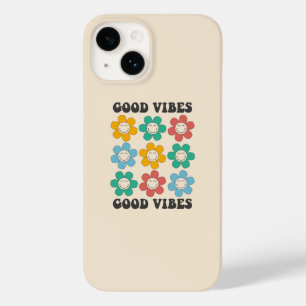 Good Vibes Retro Colorful Daisy Flowers Case-Mate iPhone 14 Case