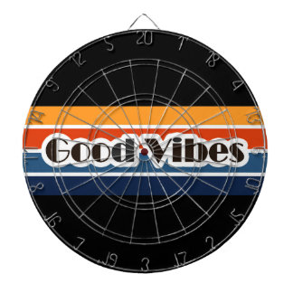 Good Vibes Retro Style Dart Board