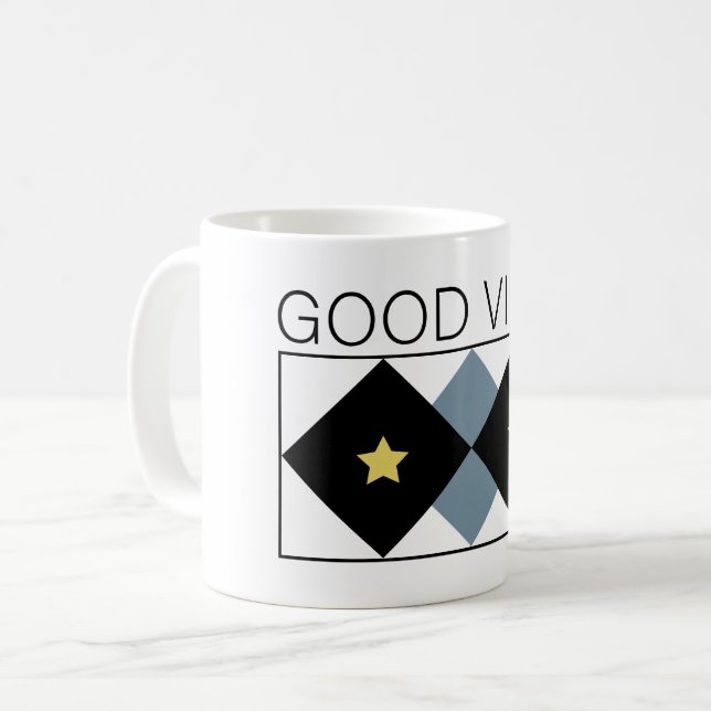 Good Vibes simple and impactful design Coffee Mug (Front Left)