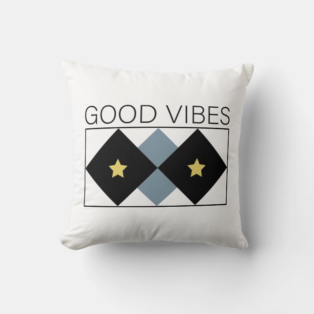 Good Vibes simple and impactful design Throw Pillow (Front)