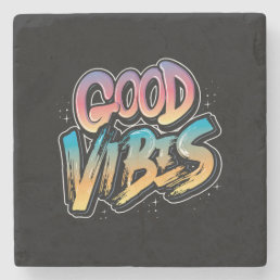 good-vibes-slogan-graphic-typography stone coaster