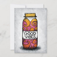 Good Vibes Spice Jar Greeting Card