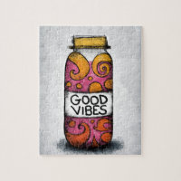 Good Vibes Spice Jar Jigsaw Puzzle