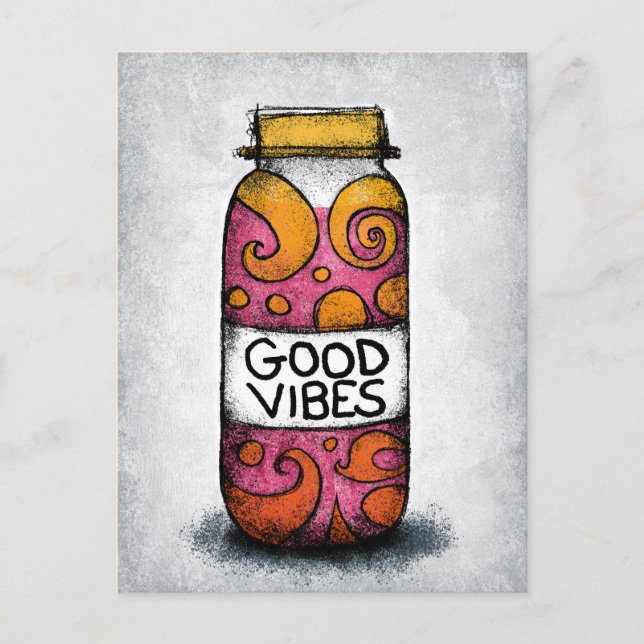 Good Vibes Spice Jar Postcard (Front)