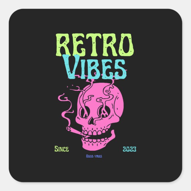 Good vibes square sticker (Front)