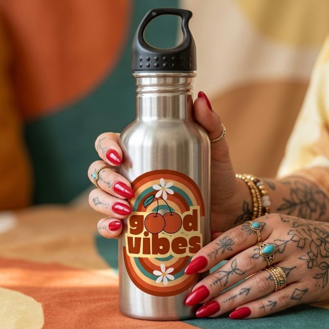Good Vibes Stainless Steel Water Bottle (Creator Uploaded)