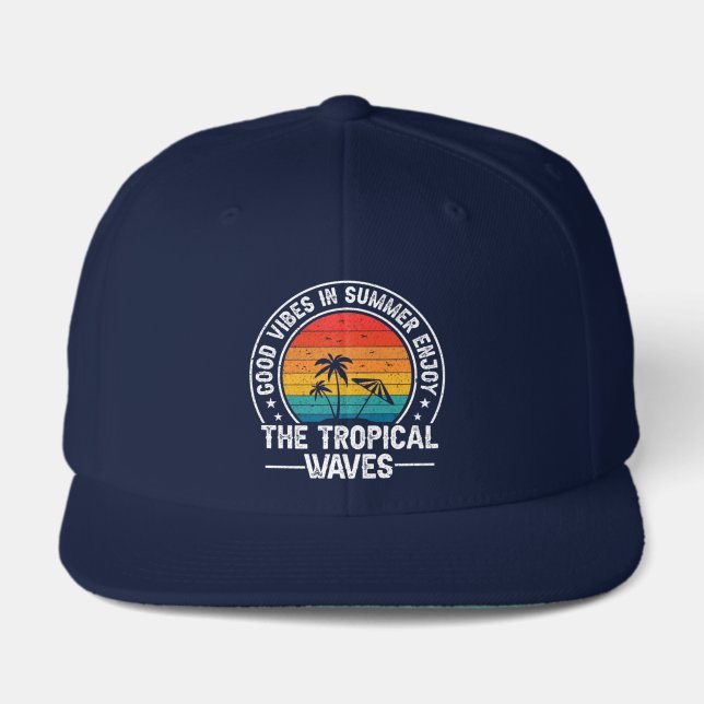Good Vibes Summer Tropical Waves-64107 Visor (Front)