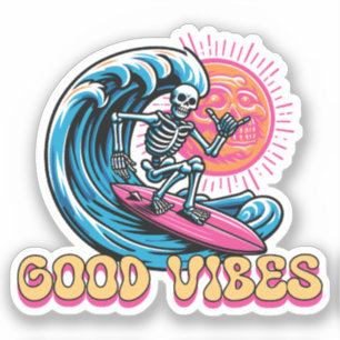 Good Vibes - Surfing - Summer Vibes Sticker