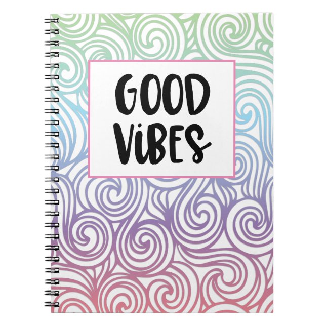 Good vibes swirls notebook (Front)