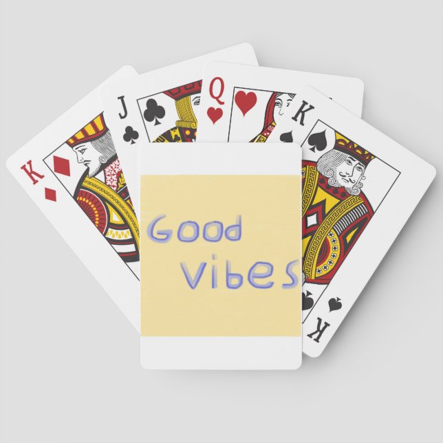 good vibes text art poker cards (Back)