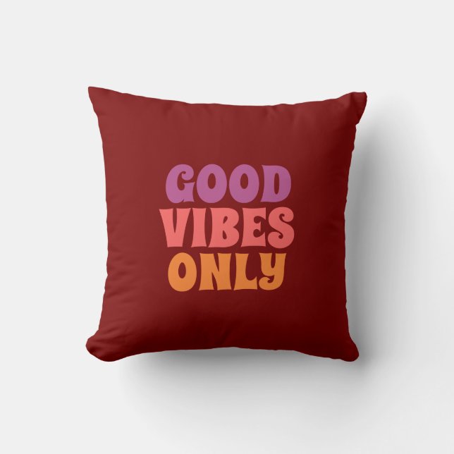 Good vibes throw pillow (Front)